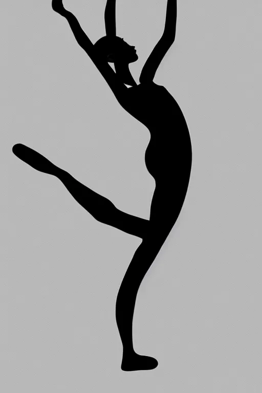 Image similar to minimalist boho style art of a ballet dancer, illustration, vector art