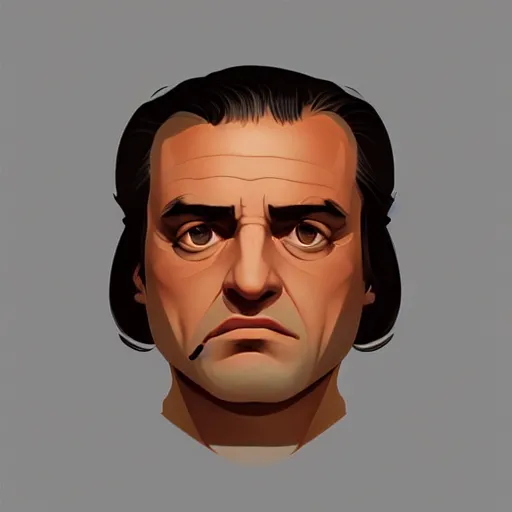 Image similar to face icon stylized minimalist the godfather, loftis, cory behance hd by jesper ejsing, by rhads, makoto shinkai and lois van baarle, ilya kuvshinov, rossdraws global illumination