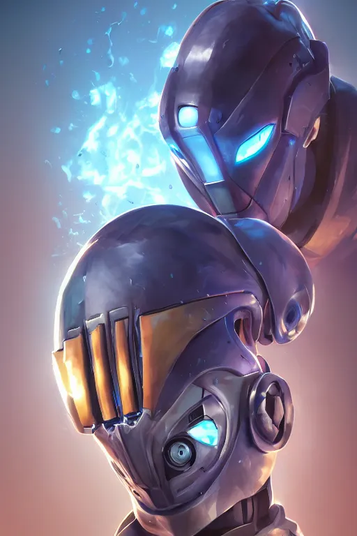 Image similar to epic mask helmet robot ninja portrait stylized as fornite style game design fanart by concept artist gervasio canda, behance hd by jesper ejsing, by rhads, makoto shinkai and lois van baarle, ilya kuvshinov, rossdraws global illumination radiating a glowing aura global illumination ray tracing hdr render in unreal engine 5