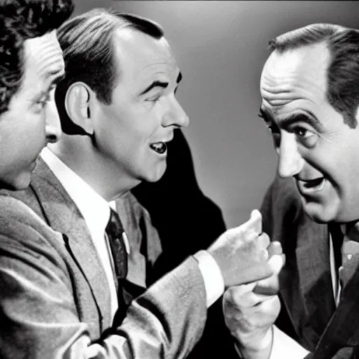 Prompt: Abbott and Costello meet God