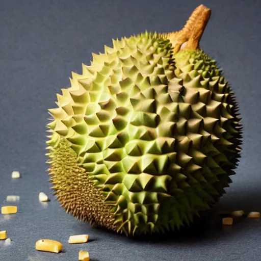 Image similar to an durian explode into small pieces