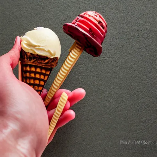 Image similar to freddy krueger ice cream pop, realistic photography, high detailed