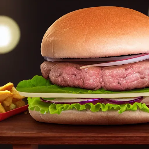 Prompt: a blobfish burger, lifelike, extremely detailed, 8k resolution