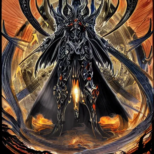 Image similar to Beautiful Sauron in the style of Ayami Kojima