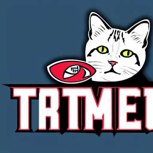 Image similar to A cat in the style of an NFL Logo
