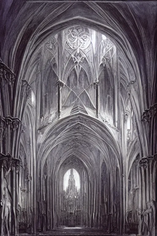 Image similar to Beautiful Astral Cathedral with Elaborate Architecture , foreboding cosmicsky by james gurney, Caspar David Friedrich,