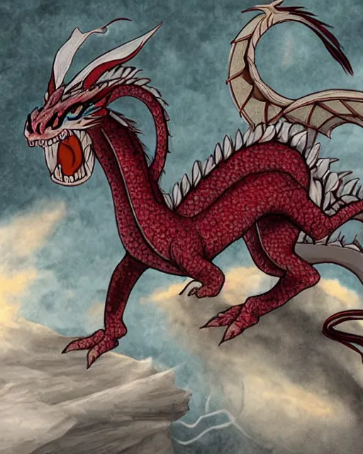 Image similar to haku as a dragon from spirit away