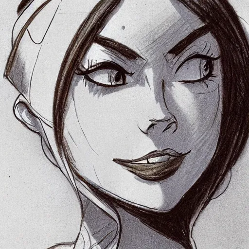 Image similar to milt kahl sketch of victoria justice as princess padme from star wars episode 3