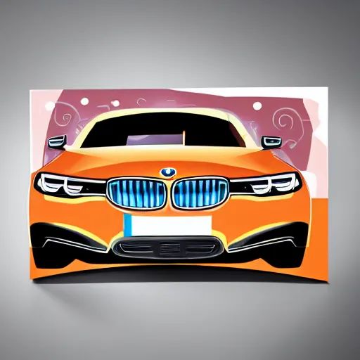 Image similar to abstract advertising illustration for bmw