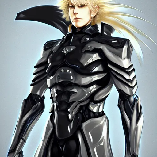 Image similar to portrait of raiden from metal gear rising, anime fantasy illustration by tomoyuki yamasaki, kyoto studio, madhouse, ufotable, trending on artstation