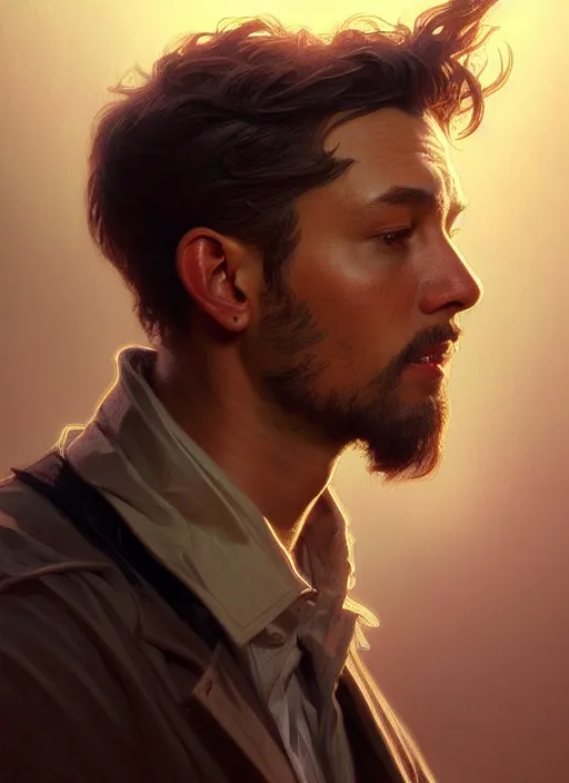 Prompt: portrait of philip martin brown, intricate, headshot, highly detailed, digital painting, artstation, concept art, sharp focus, cinematic lighting, illustration, art by artgerm and greg rutkowski, alphonse mucha, cgsociety