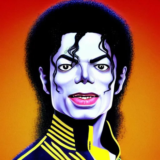 Image similar to a photo of michael jackson in the artstyle of Rick and Morty, hyperdetailed, artstation, digital art, photorealism, accurate, 8k,