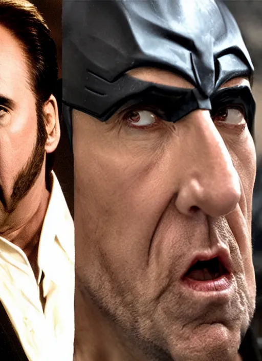 Image similar to nicolas cage as batman