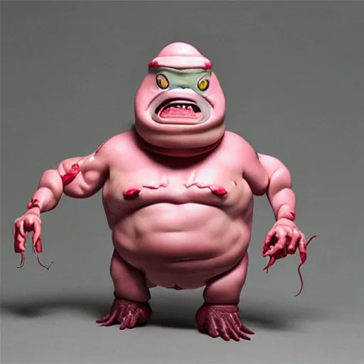 Prompt: squidbillies krang action figure