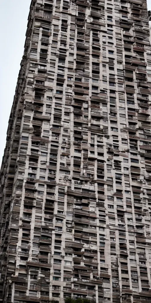 Prompt: Photo of Soviet apartment building