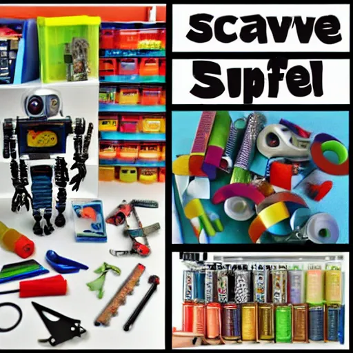 Image similar to scavenged robot craft supplies