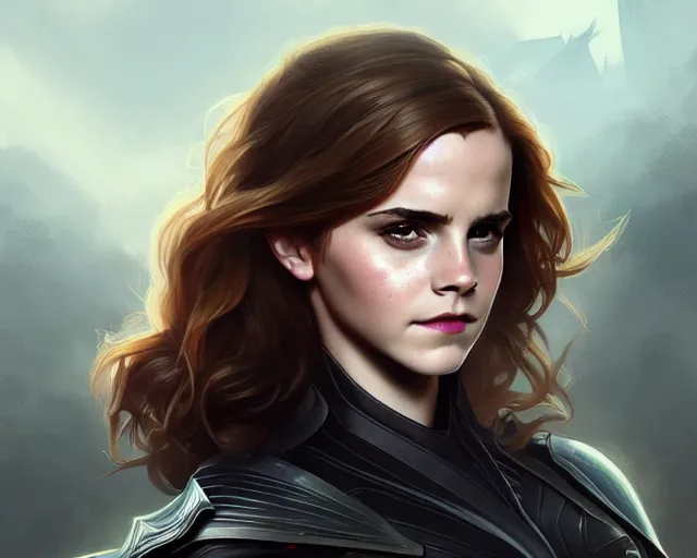 Prompt: photography of emma watson as black widow, deep focus, d & d, fantasy, intricate, elegant, highly detailed, digital painting, artstation, concept art, matte, sharp focus, illustration, hearthstone, art by artgerm and greg rutkowski and alphonse mucha