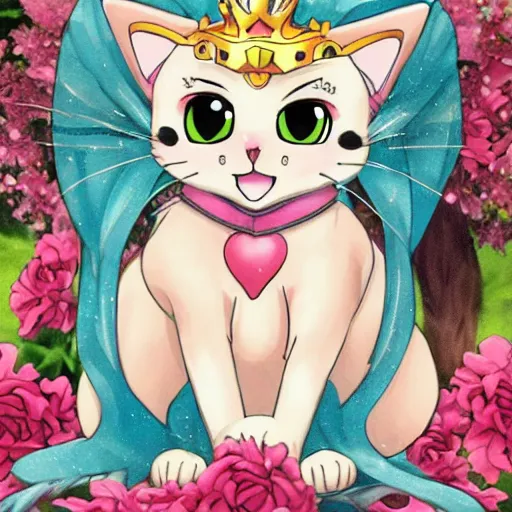 Image similar to Extremely cute!!! anime cat princess