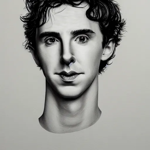 Prompt: portrait of a hybrid of benedict cumberbatch and freddie highmore and timothee chalamet, photo realistic, highly detailed, perfect face, fine details