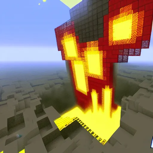 Image similar to 9 / 1 1 attacks in minecraft