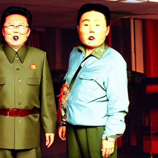 Image similar to a still of Kim Jong-il as Jason Voorhees, north Korean slasher