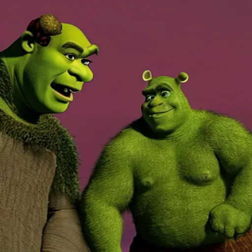 Image similar to shrek versus godzilla