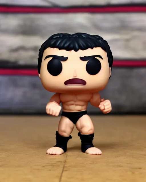 Image similar to Wrestler Funko Pop. Photographic, photography