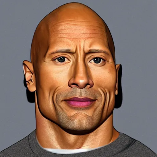 Image similar to dwayne johnson made out of orange stone