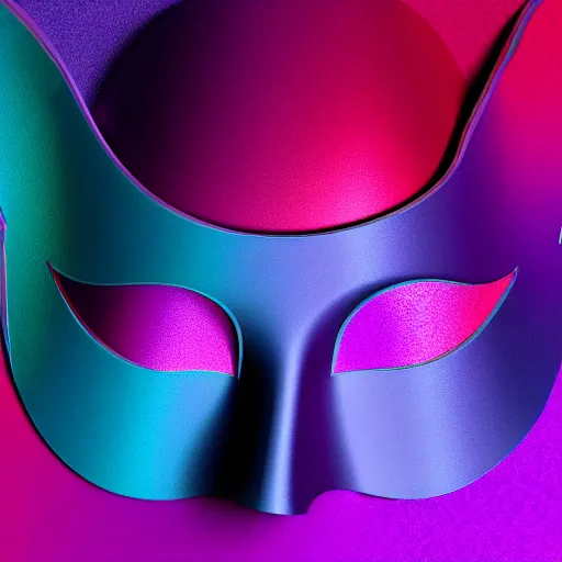 Image similar to party mask, silky texture, gradient, logo, aesthetic, 4 k, hd