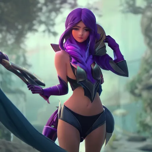 Prompt: still of pretty Irelia (Wild Rift) in KDA More music video. 3d render, octane render, game art, realistic, highly detailed, trending on artstation, 4k, trending on artstation, pixar, cgsociety, unreal engine 5, redshift render, trending on artstation, blender, behance, cg