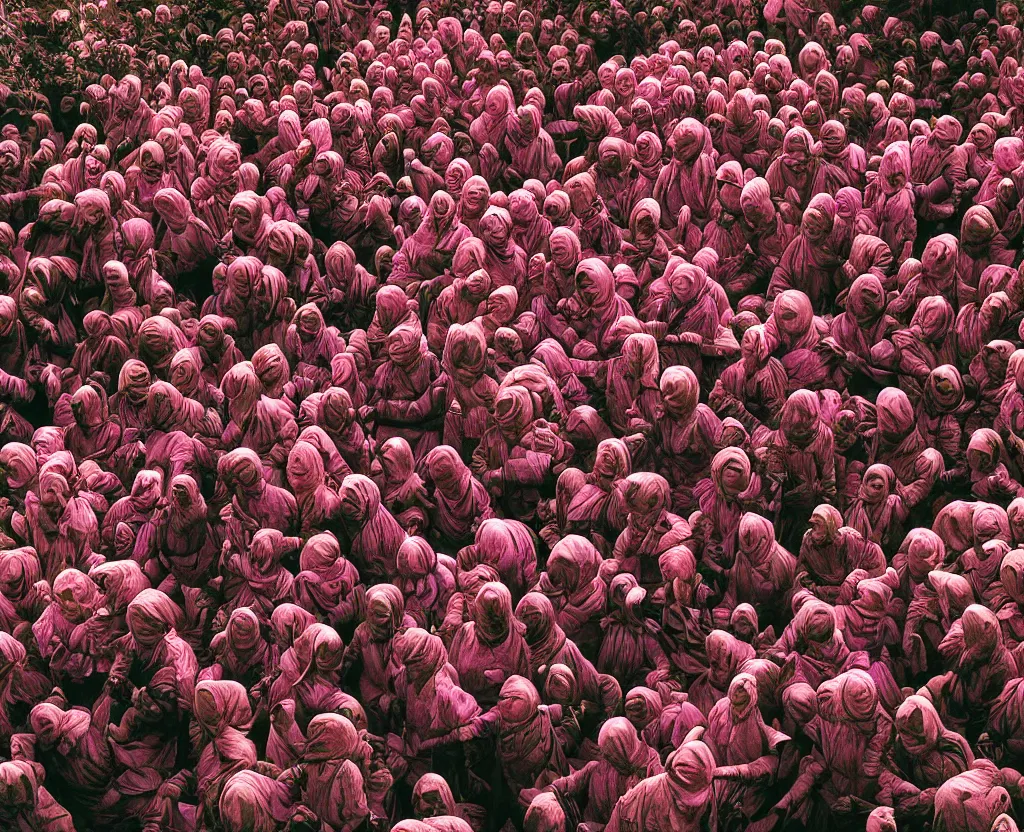 Prompt: colors by richard mosse