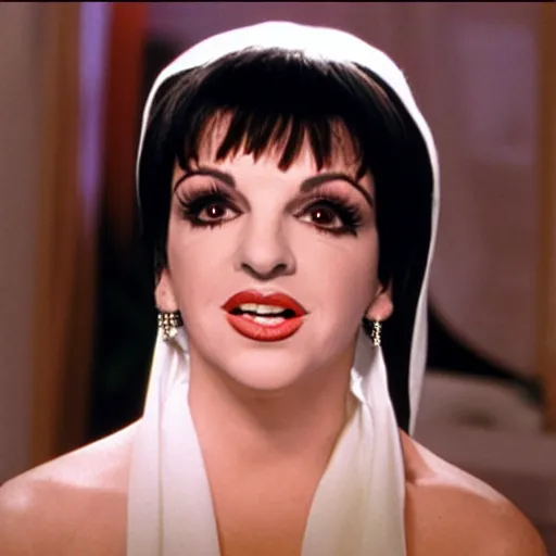 Image similar to liza minnelli as mary the mother of jesus