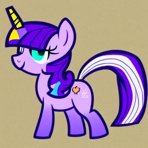 Image similar to lavender colored my little pony with a heart cutie mark