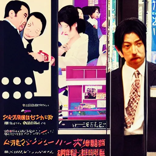 Prompt: of punch-drunk love japanese film posters