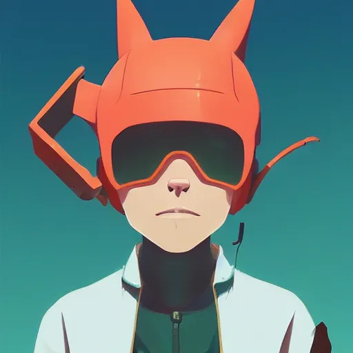 Image similar to face icon stylized minimalist flcl, loftis, cory behance hd by jesper ejsing, by rhads, makoto shinkai and lois van baarle, ilya kuvshinov, rossdraws global illumination