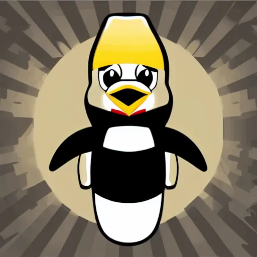 Image similar to a premium vector logo of tux the penguin