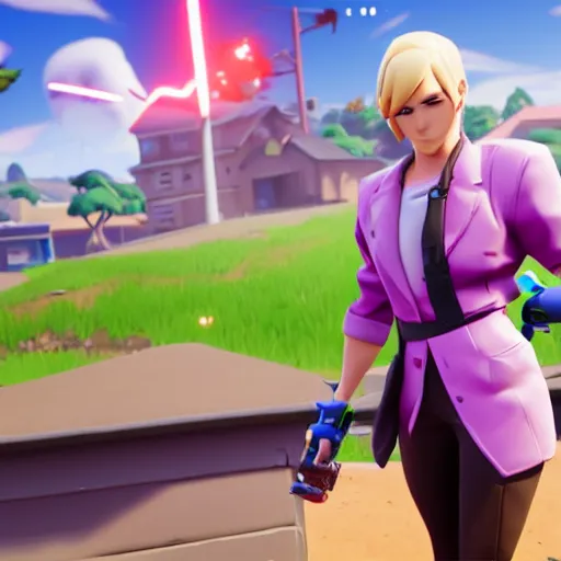 Image similar to in - game screenshot of chris - chan in the video game fortnite