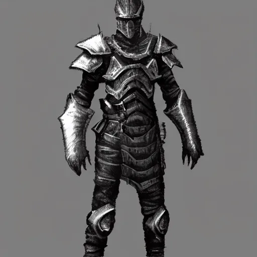 Image similar to a highly detailed digital art of a man wearing a epic shadow armor