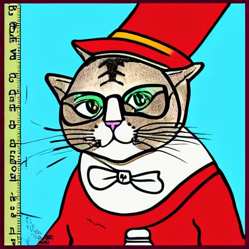 Image similar to waldo as a cat pfp ( profile pic ) by botero