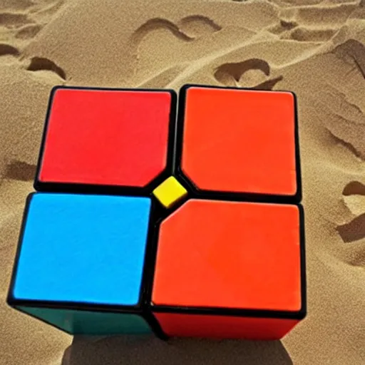 Image similar to rubiks cube made with sand