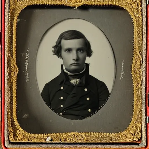 Image similar to daguerreotype portrait of kristoffer klauß, very detailed, very intricate,