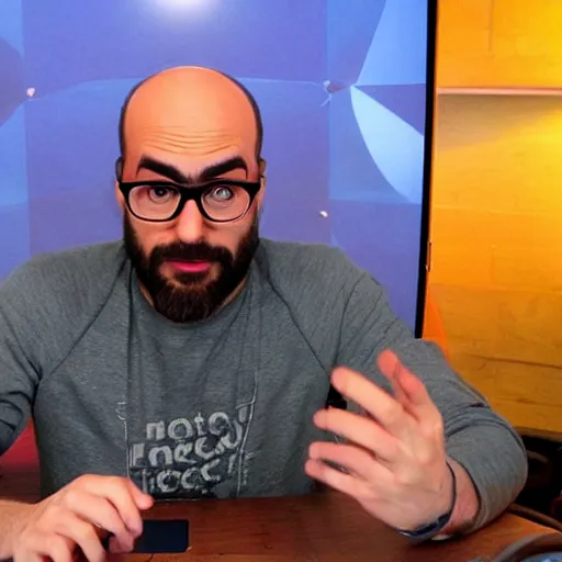 Image similar to vsauce doing a pro gamer move