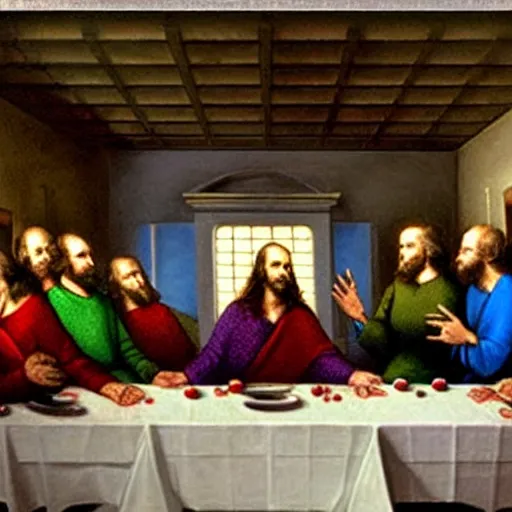 Image similar to us presidents in the last supper painting