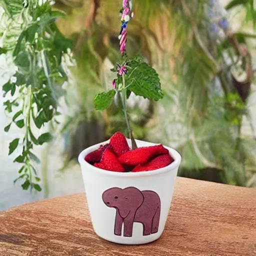 Image similar to 🐘🍓