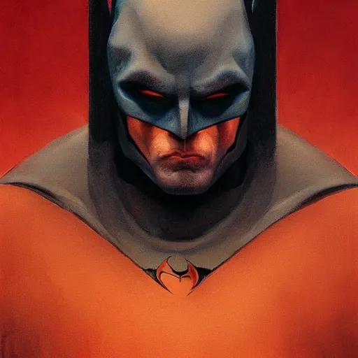 Image similar to Portrait of Mutant Batman, dc comics, dark, artstation, painted by Zdislav Beksinski