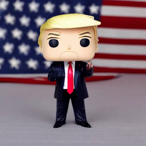 Image similar to pop figure of donald trump