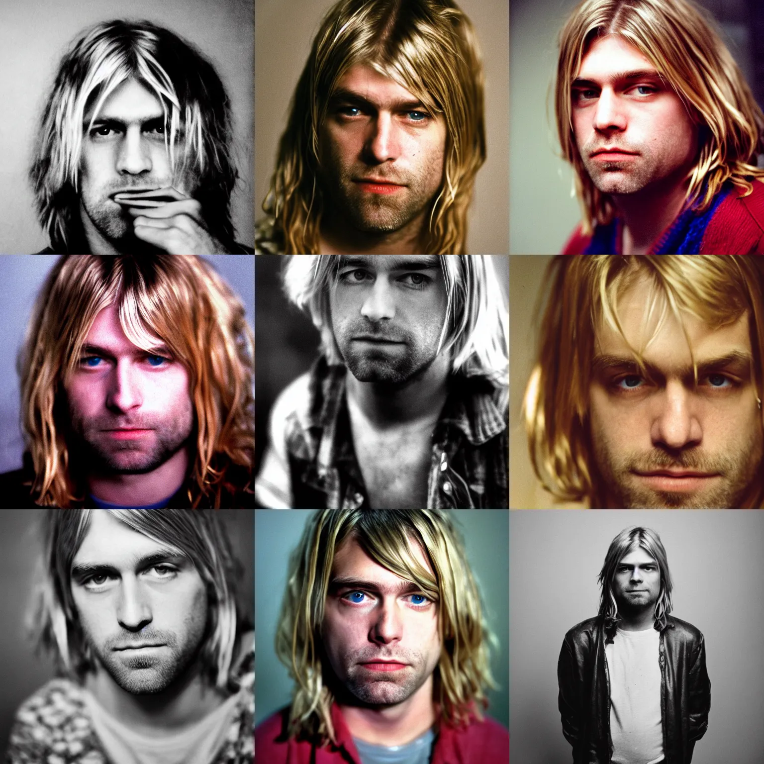 Prompt: photo portrait of Kurt Cobain as best ager model by Jim Rakete, sharp focus, directed light, award winning portrait
