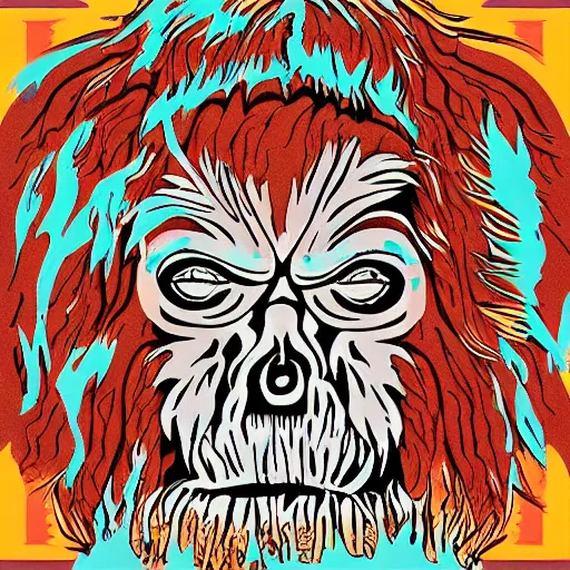 Prompt: “album art Bigfoot”