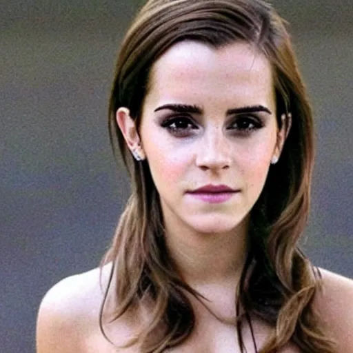 Image similar to A still of Emma Watson and Kim Kardashian combined into one person