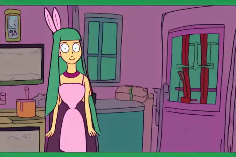 Prompt: Louise Belcher screenshot, in the style of Pinocchio\'s Christmas (1980)